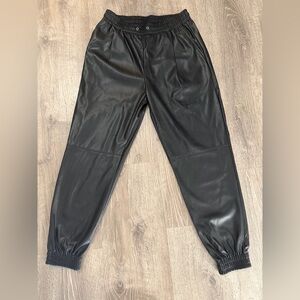 Zara Black Faux Leather Pants